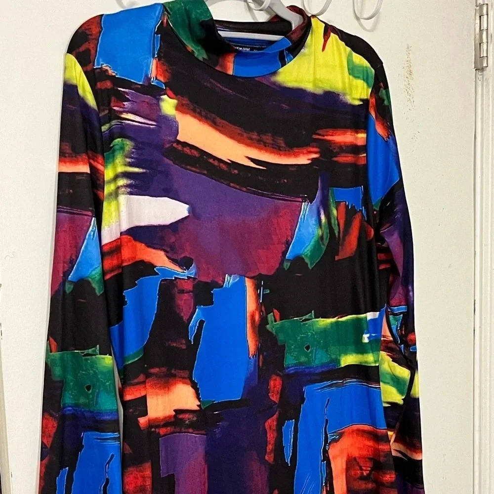 SHEIN Slayer Plus size Women Bodycon dress Fluid Print size 2XL - Picture 2 of 16